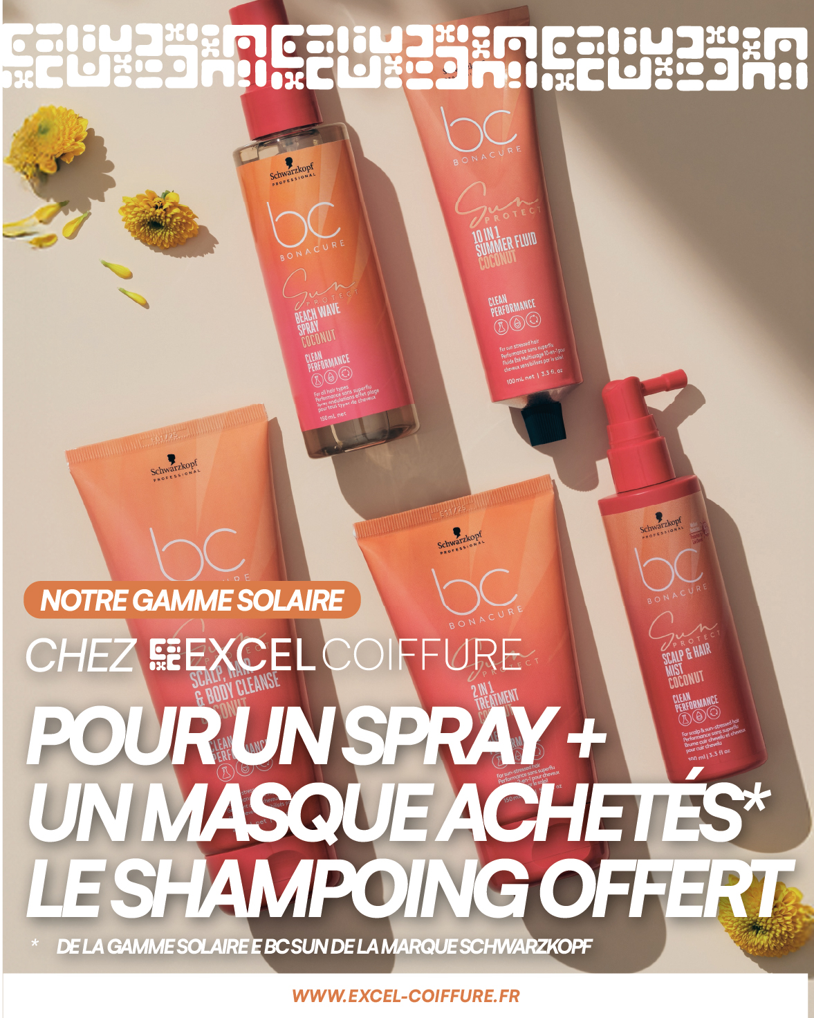 Excel Coiffure offre 10% de réduction en salon de coiffure pour tout forfait mèches et balayage avec soin pendant le mois d'octobre.